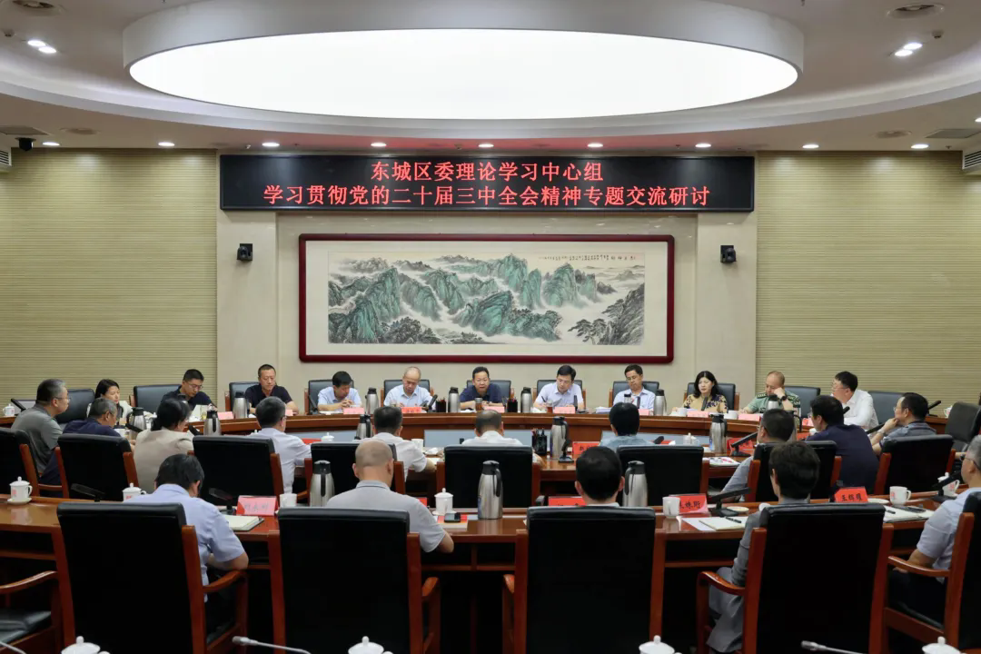 区委理论学习中心组开展学习贯彻党的二十届三中全会精神专题交流研讨