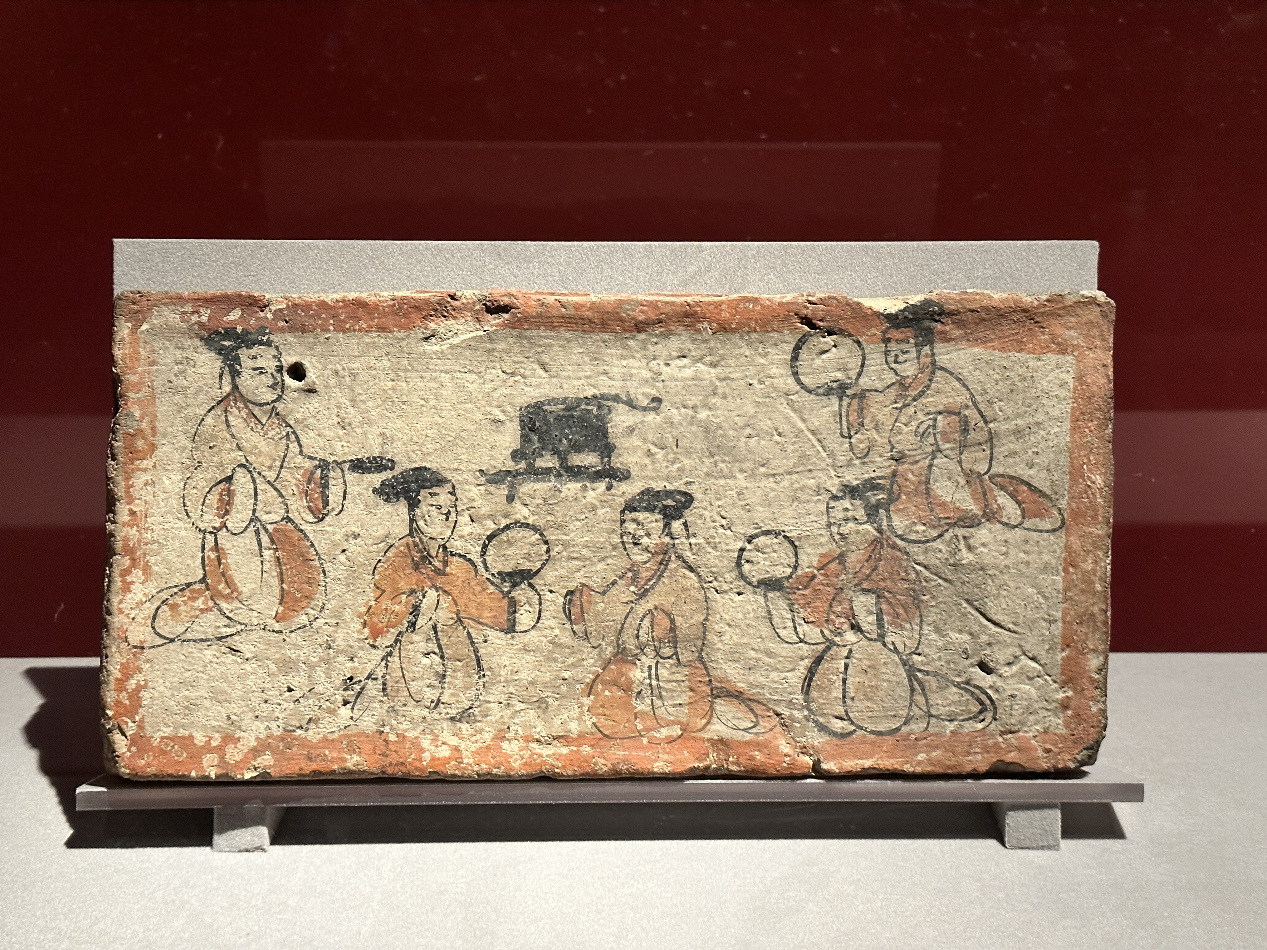 燕居图壁画砖 魏晋 35.5×16.7×5cm 甘肃省博物馆藏.jpg