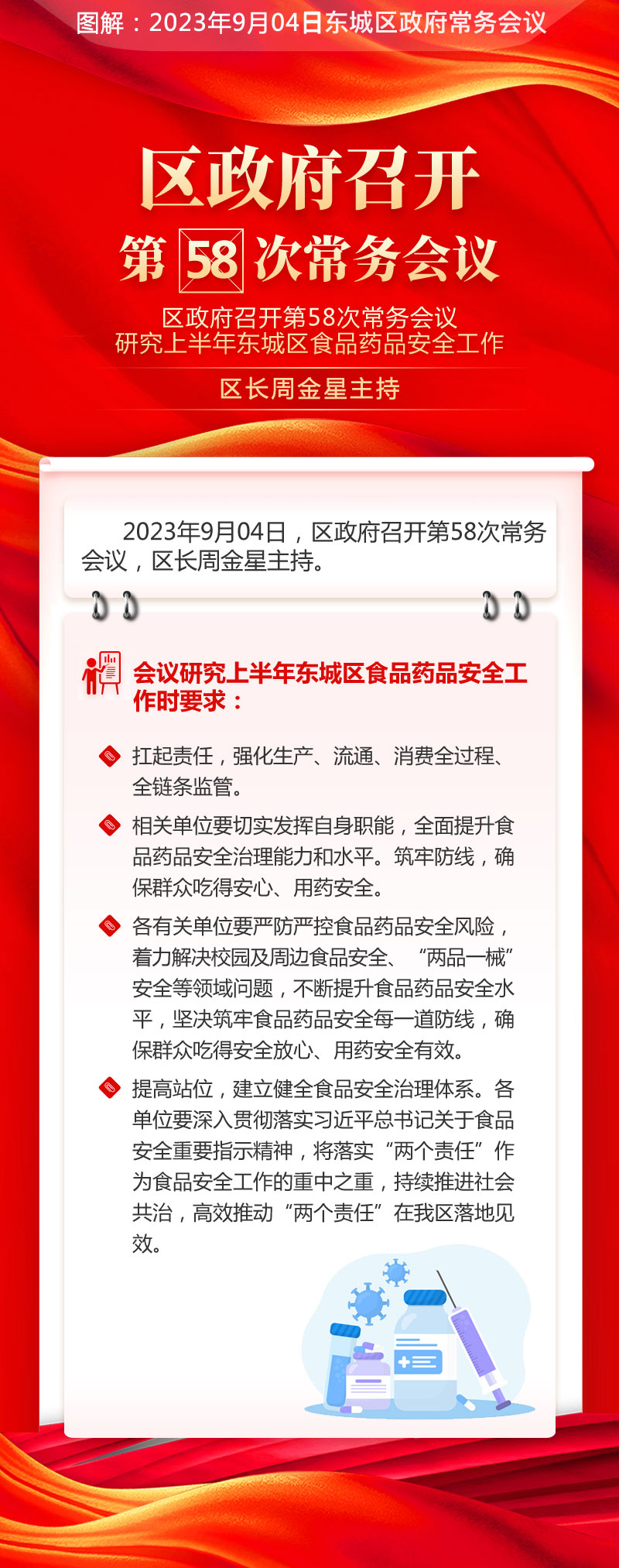 关于《区政府召开第58次常务会议研究上半年东城区食品药品安全工作区长周金星主持会议》的解读.jpg